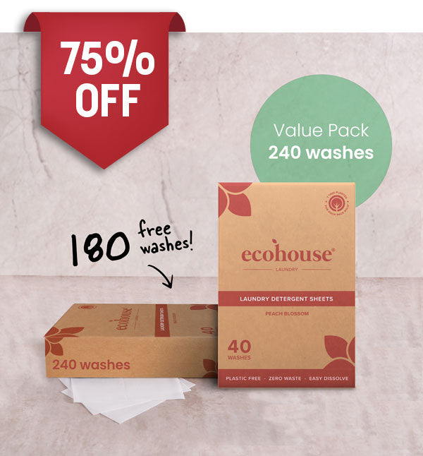 ecohouse - Peach Blossom Laundry Detergent Sheets